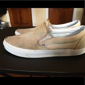 Vans off-white Slip-ons stylishly worn out